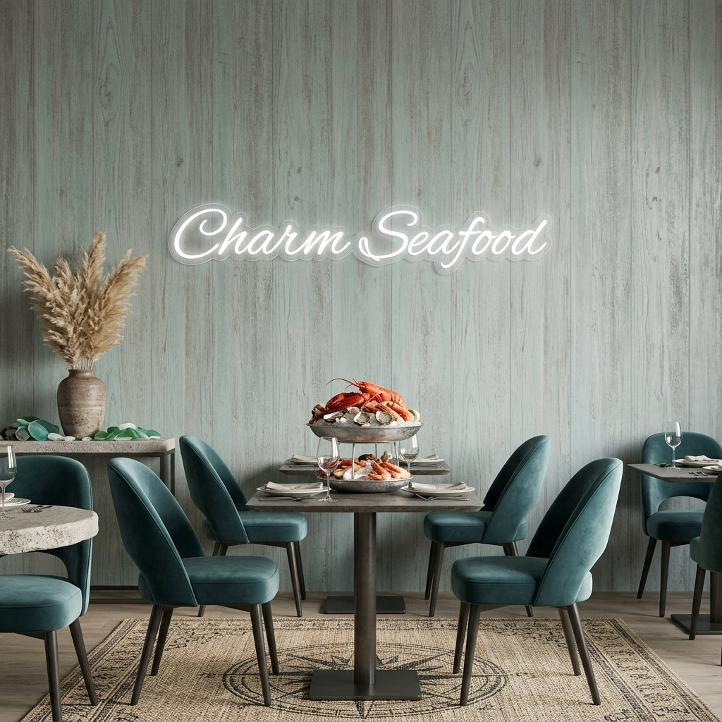 Custom Neon: Charm Seafood
