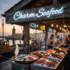 Custom Neon: Charm Seafood
