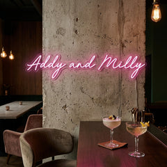 Custom Neon: Addy and Milly