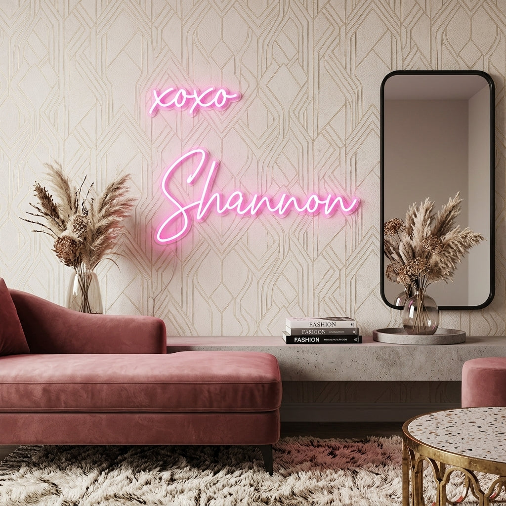 Custom Neon: xoxo Shannon