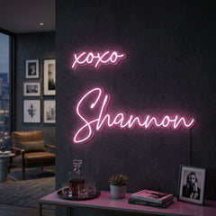 Custom Neon: xoxo Shannon