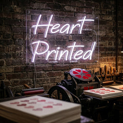 Custom Neon: Heart Printed