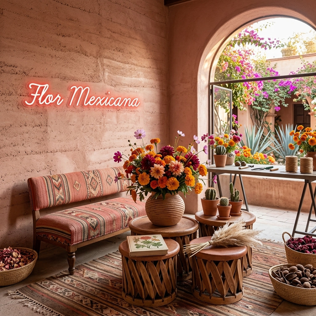 Custom Neon: Flor Mexicana