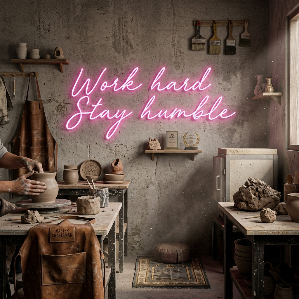 Custom Neon: Work hard S...