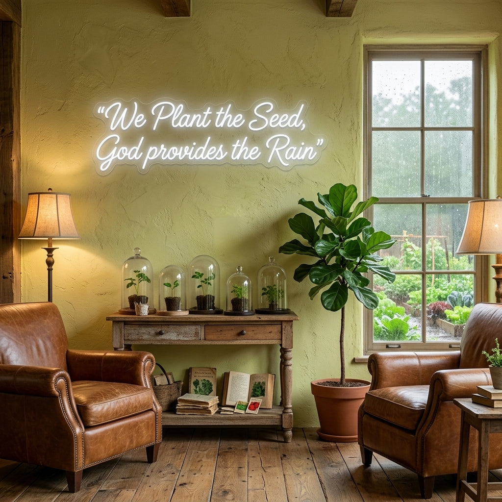 Custom Neon: "We Plant the...