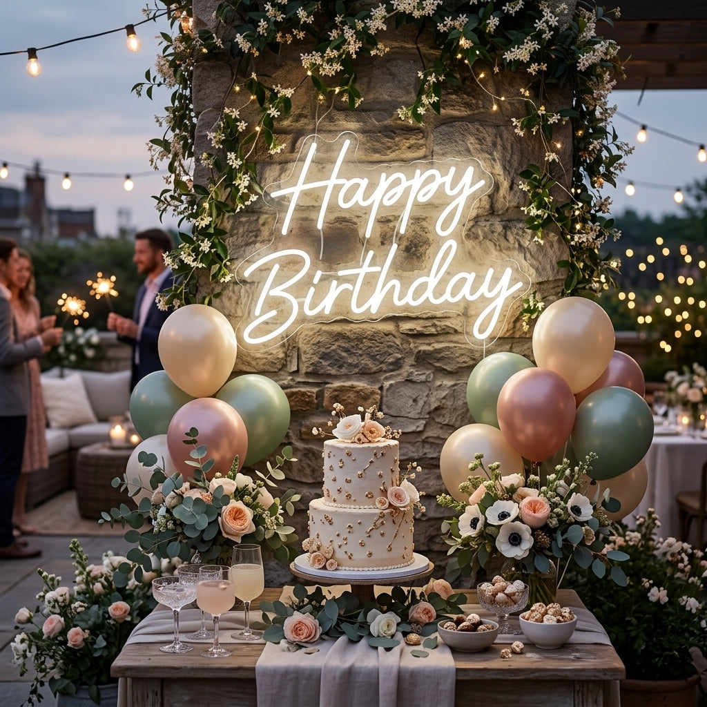 Custom Neon: Happy Birthday