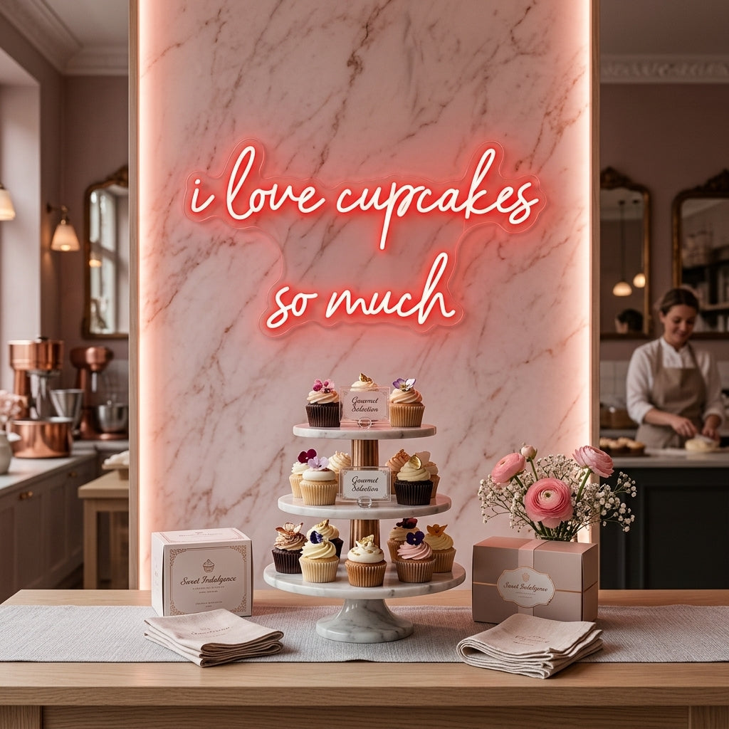 Custom Neon: i love cupcak...