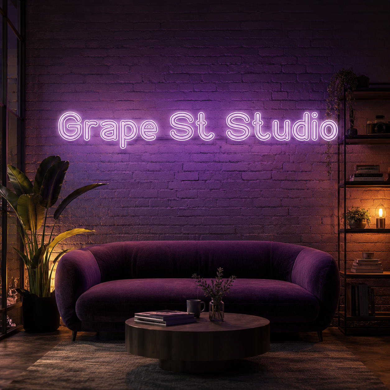 Custom Neon: Grape St Studio