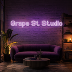 Custom Neon: Grape St Studio