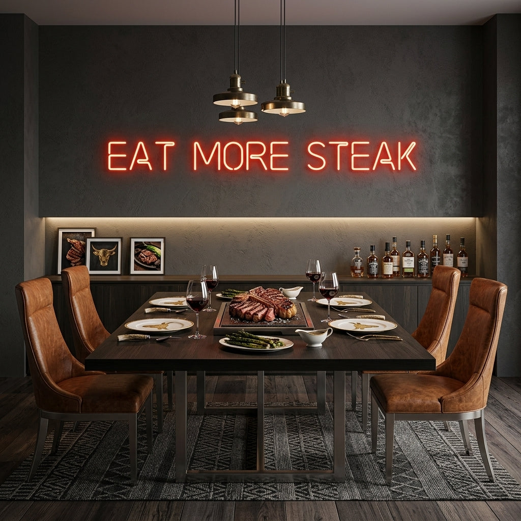 Custom Neon: Eat More Steak