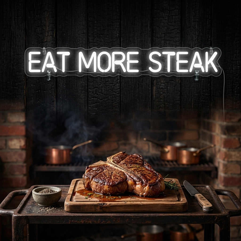 Custom Neon: Eat More Steak