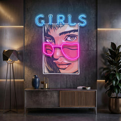 Girl in Sunglasses LED Neon Sign Light Pop Art