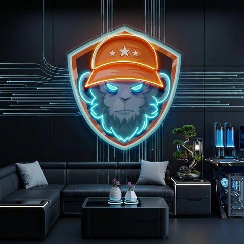 Gorilla Head LED Neon Sign Light Pop Art