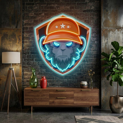 Gorilla Head LED Neon Sign Light Pop Art