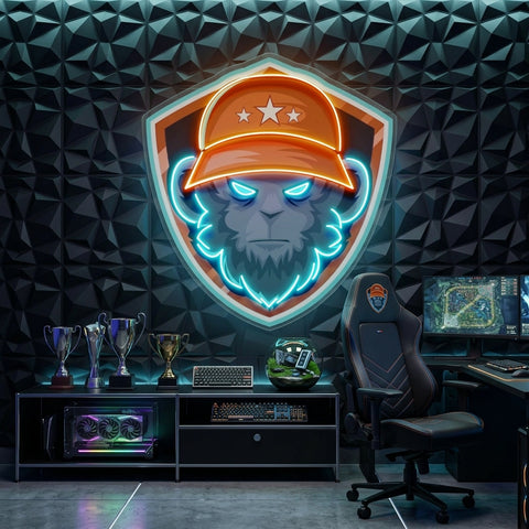 Gorilla Head LED Neon Sign Light Pop Art