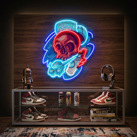 Graffiti Skull LED Neon Sign Light Pop Art