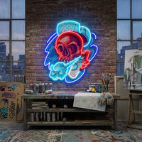 Graffiti Skull LED Neon Sign Light Pop Art
