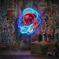 Graffiti Skull LED Neon Sign Light Pop Art