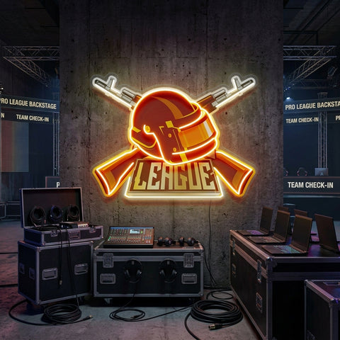 Gun And Hat LED Neon Sign Light Pop Art