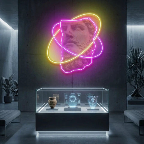 Half face Neon Artwork Led Neon Sign Light