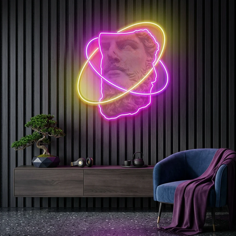 Half face Neon Artwork Led Neon Sign Light