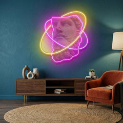 Half face Neon Artwork Led Neon Sign Light