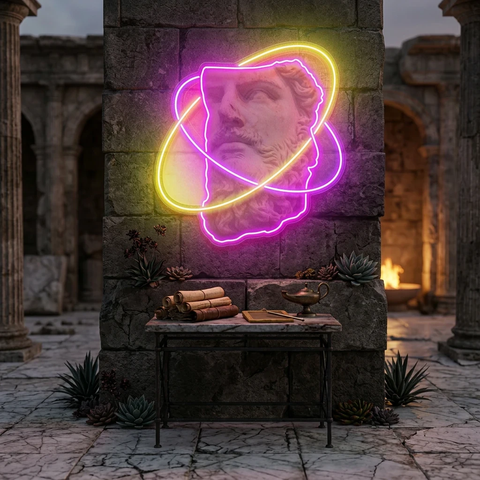 Half face Neon Artwork Led Neon Sign Light