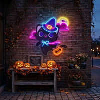 Halloween Cat LED Neon Sign Light Pop Art