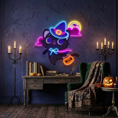 Halloween Cat LED Neon Sign Light Pop Art