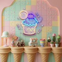 Hand Drawn Candy LED Neon Sign Light Pop Art