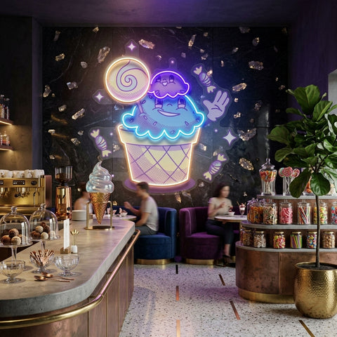 Hand Drawn Candy LED Neon Sign Light Pop Art