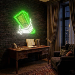 Hand Money Artwork Led Neon Sign Light