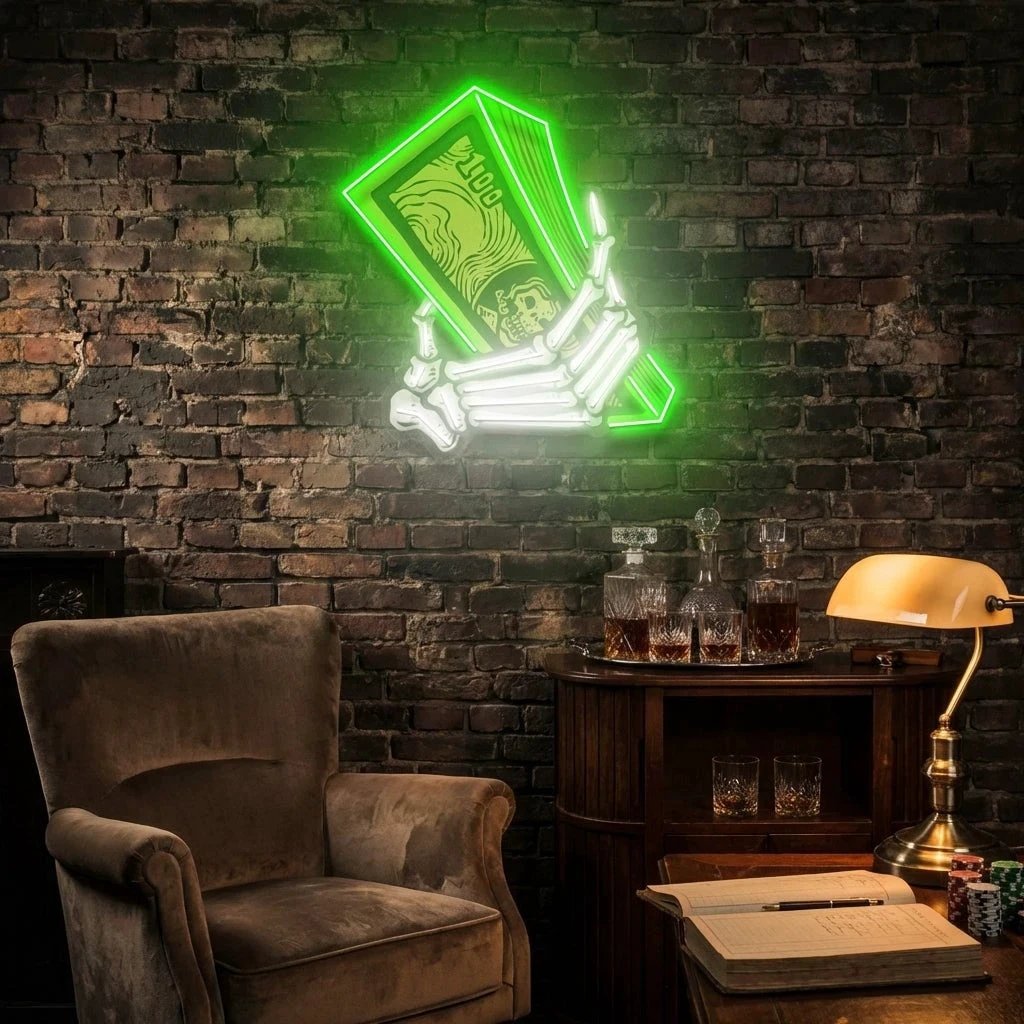 Hand Money Artwork Led Neon Sign Light
