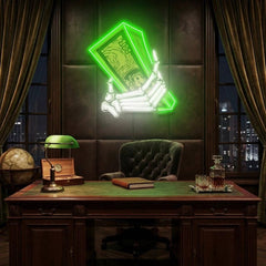 Hand Money Artwork Led Neon Sign Light
