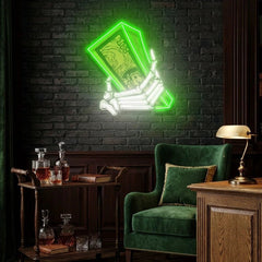 Hand Money Artwork Led Neon Sign Light