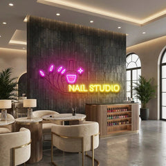 Nail Studio Artwork Led Neon Sign Light, Nail Spa Decoration