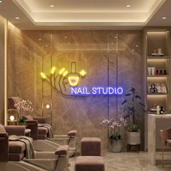 Nail Studio Artwork Led Neon Sign Light, Nail Spa Decoration