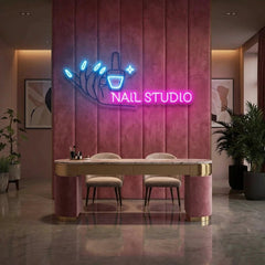 Nail Studio Artwork Led Neon Sign Light, Nail Spa Decoration