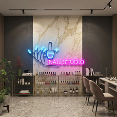 Nail Studio Artwork Led Neon Sign Light, Nail Spa Decoration