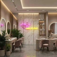 Nail Studio Artwork Led Neon Sign Light, Nail Spa Decoration