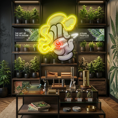 Hand Smoke Artwork Led Neon Sign Light