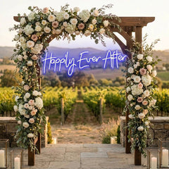 Neon Sign Wedding Backdrop, Happily Even After Led Neon Sign Light, Wedding decoration