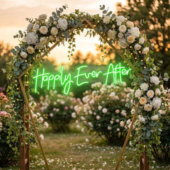 Neon Sign Wedding Backdrop, Happily Even After Led Neon Sign Light, Wedding decoration