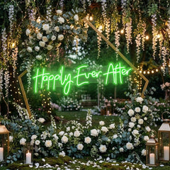 Neon Sign Wedding Backdrop, Happily Even After Led Neon Sign Light, Wedding decoration