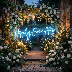 Neon Sign Wedding Backdrop, Happily Even After Led Neon Sign Light, Wedding decoration
