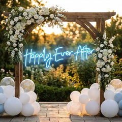 Neon Sign Wedding Backdrop, Happily Even After Led Neon Sign Light, Wedding decoration