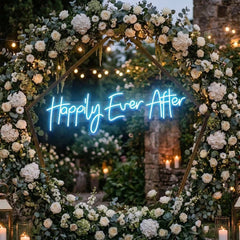 Neon Sign Wedding Backdrop, Happily Even After Led Neon Sign Light, Wedding decoration
