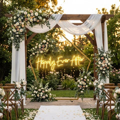 Neon Sign Wedding Backdrop, Happily Even After Led Neon Sign Light, Wedding decoration