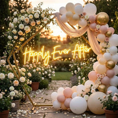 Neon Sign Wedding Backdrop, Happily Even After Led Neon Sign Light, Wedding decoration