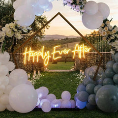 Neon Sign Wedding Backdrop, Happily Even After Led Neon Sign Light, Wedding decoration